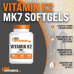 BulkSupplements.com Softgels з вітаміном K2 - Вітамін K2 MK7, добавка з вітаміном K2, вітамін K2 100 мкг - MK7 Вітамін K2 для кісток, без глютену - 1 капсула на порцію, 365 капсул