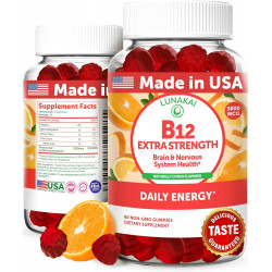 Возможно, вы имели в виду: Vitamin B12 Gummies for Adults - Tastiest Proprietary Formula - 3000 mcg Methyl B12 High Absorption Energy Gummies - Non-GMO Vegan Vit B12 - Chewable B 12 for Energy Support and Bone Health - 60 Count