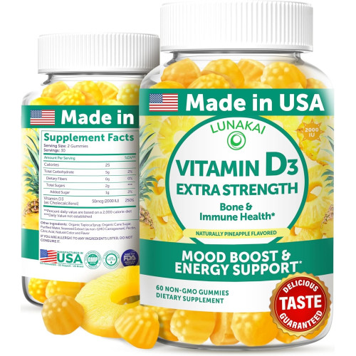 Возможно, вы имели в виду: Vitamin D3 Gummies for Adults and Kids - Tastiest Proprietary Formula - Non-GMO, Vitamin D Gummies for Women, Men, Kids - Immunity, Bone and Mood Support Vitamin D3 2000 IU Supplement - 60 Count