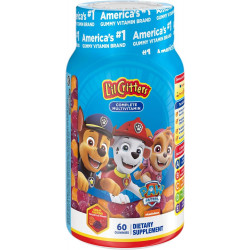 L'il Critters Paw Patrol Gummy Vites щодня гумовий полівітамін для дітей, вітамін С, D3 для ароматизаторів імунної підтримки, апельсинові та чорниці, 60 гум.