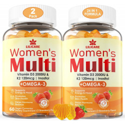 Возможно, вы имели в виду: Sugar-Free Multivitamin for Women Gummies-Women's Multi Vitamins & Minerals with D3 + K2, Omega 3, Algae Calcium, Daily Multivitamins A, C, E, B12, Inositol for Energy, Mood, Bone, Hormone, 120 Cts