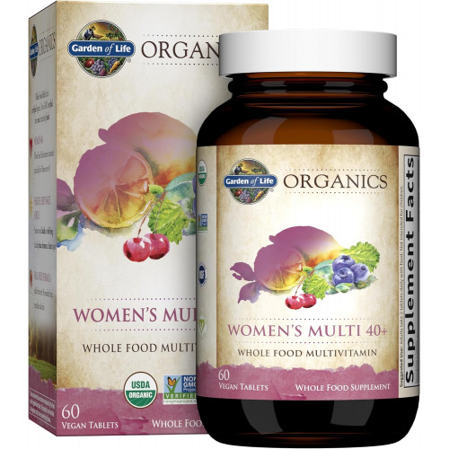 Возможно, вы имели в виду: Garden of Life Organics Vitamins for Women 40+ - 60 Tablets, Womens Multi 40+, Vegan Vitamins for Women Over 40, Hormone & Breast Health Support Blend, Whole Food Women's Multivitamin