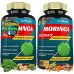 2 упаковки капсул Moringa 8530 мг, запас на 4 місяці з куркумою, ашвагандою, імбиром, солодкою, чорним перцем | Підтримка імунітету, підсилення енергії | Добавки з листя олійної трави