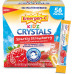 Emergen-C Kidz Crystals, добавка для поддержки иммунитета Emergen-C, которую можно взять с собой, с витамином С, витаминами группы В, цинком и марганцем, блестящей клубникой — 56 пакетиков в стиках