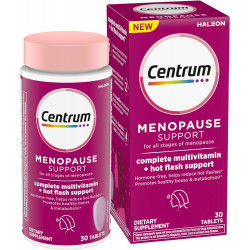 Centrum Complete Multivitamin Supplement + Hot Flash Support Menopause Support Таблетки, з клінічно вивченим geniVida, 30 шт.