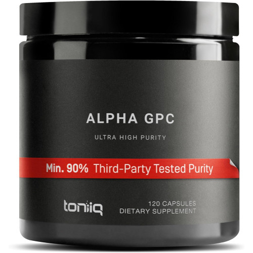 Капсулы Toniiq Ultra High Purity Alpha GPC - Концентрированная формула 600 мг - 90%+ высокоочищенный и биодоступный ноотроп - 120 капсул Добавка Alpha GPC