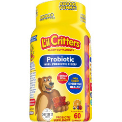 Возможно, вы имели в виду: L'il Critters Probiotic Daily Gummy Supplement for Kids, for Digestive Health Support, Grape, Cherry and Orange Flavors, 60 Gummies