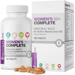 Bronson ONE Daily Women's 50+ Complete Multivitamin Multimineral, 180 таблеток