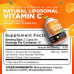 Nutrivein Liposomal Vitamin C 1650 мг - 180 капсул - Аскорбінова кислота з високим ступенем поглинання - Підтримує імунну систему та стимулює колаген - Потужний антиоксидант