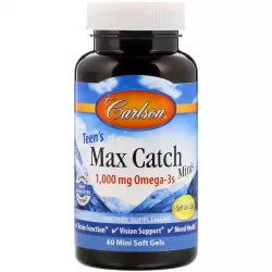 Carlson Labs, Teen's Max Catch Minis, 500 мг, 60 міні капсул 