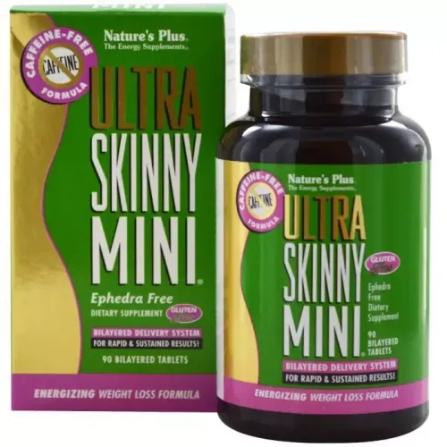 Nature's Plus, Ultra Skinny Mini, Caffeine-Free, 90 Bilayered Tablets 