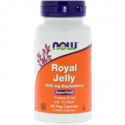 Маточное молочко, Royal Jelly, Now Foods, 1500 мг, 60 гелевых капсул