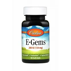 Вітамін Е, E-Gems Natural Vitamin E, Carlson Labs, 200 МО, 90 гелевих капсул 