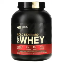 Optimum Nutrition, 100% Whey Gold Standard, сироватковий протеїн, зі смаком шоколадного солоду, 2270 г 