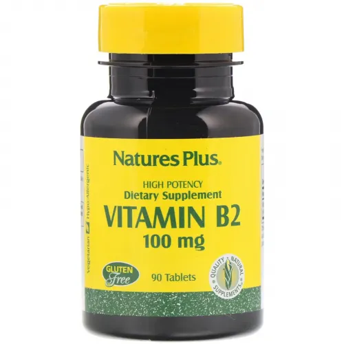 Nature's Plus, Вітамін B-2, 100 мг, 90 таблеток