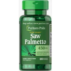 З пальметто, Saw Palmetto, Puritan's Pride, 450 мг, 100 капсул