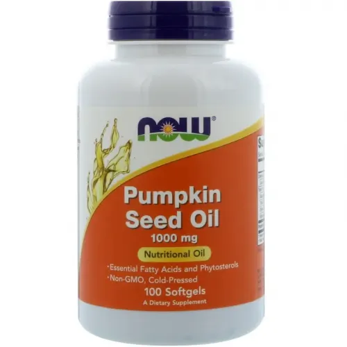 Гарбузова олія, Pumpkin Seed Oil, Now Foods, 1000 мг, 100 капсул,