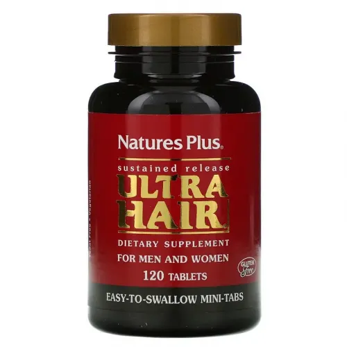 NaturesPlus, Ultra Hair, для чоловіків та жінок, 120 міні таблеток 