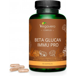 Бета Глюкан 642 мг з  Вітамінами C + D3 Vegavero® 90 капсул