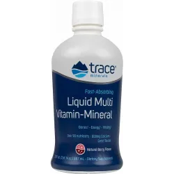 Trace Minerals Research, Рідкі мультивітаміни та мінерали, Multi Vitamin-Mineral, смак ягід, 887 мл