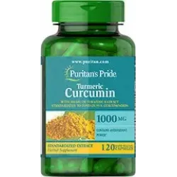 Куркумін і біоперін, Turmeric Curcumin with Bioperine 5 mg, Puritan's Pride, 1000 мг, 120 капсул 