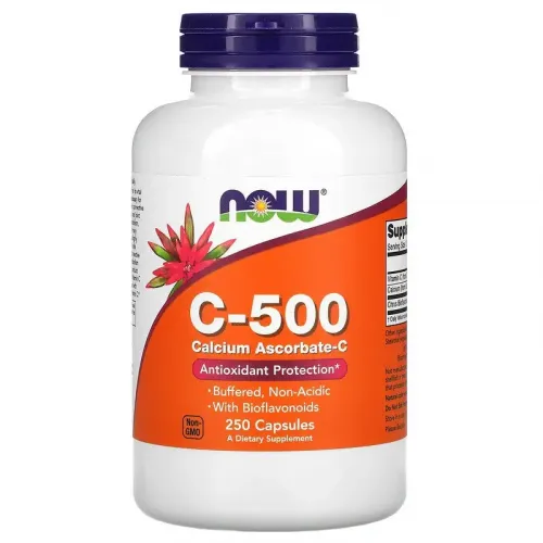 Now Foods, C-500, аскорбат кальцію-C, 250 капсул