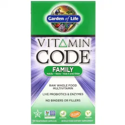 Garden of Life, Vitamin Code, мультивітаміни з необроблених цілісних продуктів, 120 вегетаріанських капсул