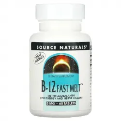 Source Naturals, B-12 Fast Melt, 5 мг, 60 таблеток