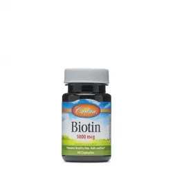 Біотин, Biotin, Carlson Labs, 5 мг, 50 капсул