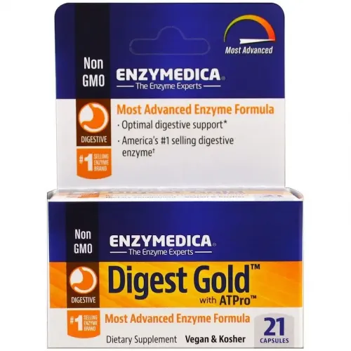 Enzymedica, Digest Gold з ATPro, добавка із травними ферментами, 21 капсул 