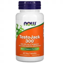 Now Foods, TestoJack 300, 300 мг, 60 вегетаріанських капсул