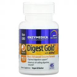 Enzymedica, Digest Gold из ATPro, добавка с травными ферментами, 45 капсул