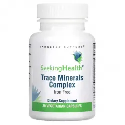 Seeking Health, Комплекс микроэлементов без железа, Trace Minerals Complex, Iron Free, 30 вегетарианских капсул