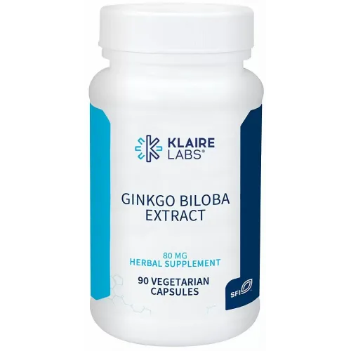 Гінкго білоба, Ginkgo Biloba, Klaire Labs, 80 мг, 90 вегетаріанських капсул 