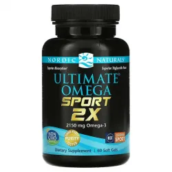 Nordic Naturals, Ultimate Omega Sport 2x, 2150 мг, 60 гелевих капсул 