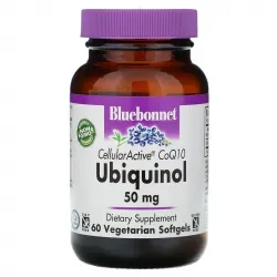 Bluebonnet Nutrition, Ubiquinol, Cellular Active CoQ10, 50 мг, 60 растительных капсул