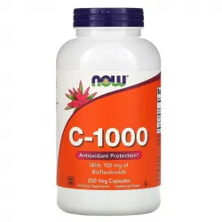 Now Foods, C-1000, зі 100 мг біофлавоноїдів, 250 рослинних капсул