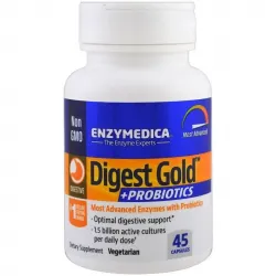 Enzymedica, Digest Gold + пробіотики, 45 капсул 