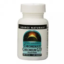 Source Naturals, Хром GTF, ChromeMate, 200 мкг, 120 таблеток 