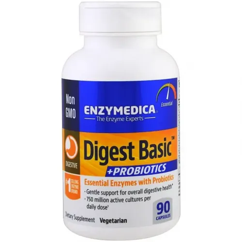 Enzymedica, Digest Basic, добавка с пробиотиками, 90 капсул