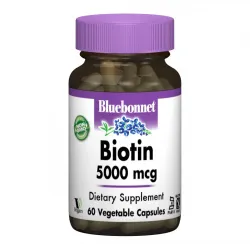 Біотин (B7) 5000 мкг, Bluebonnet Nutrition, 60 гелевих капсул