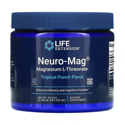 Life Extension, Neuro-Mag, магний L-треонат, вкус тропического пунша, 93,35 г