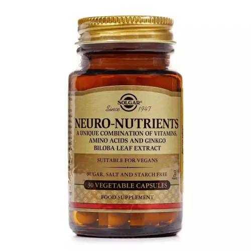 Нейронутрієнти для мозку, Neuro Nutrients, Solgar, 30 вегетаріанських капсул 