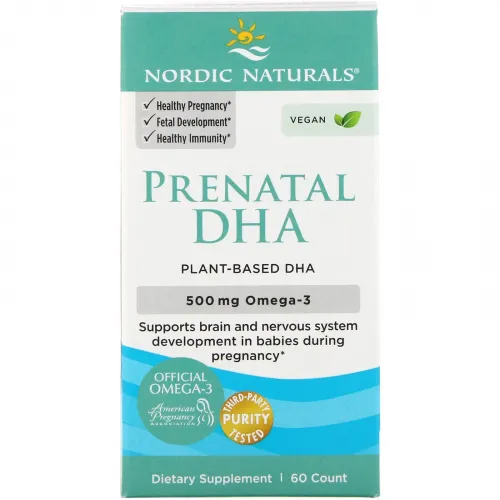 Nordic Naturals, ДГК (докозагексаеновая кислота) для беременных, 250 мг, 60 мягких гелевых капсул