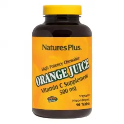 Nature's Plus, Вітамін С, Orange Juice Vitamin C, 500 мг, 90 жувальних таблеток