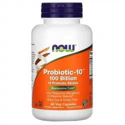 Now Foods, Probiotic-10, восстановление, 100 млрд, 60 вегетарианских капсул