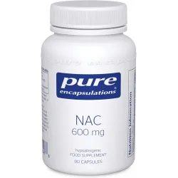 Pure Encapsulations, NAC (N-ацетилцистеїн), 600 мг, 90 рослинних капсул