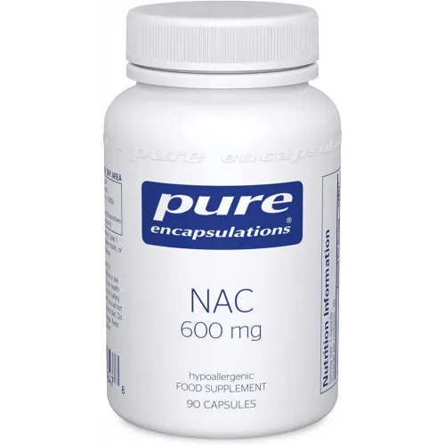 Pure Encapsulations, NAC (N-ацетилцистеїн), 600 мг, 90 рослинних капсул