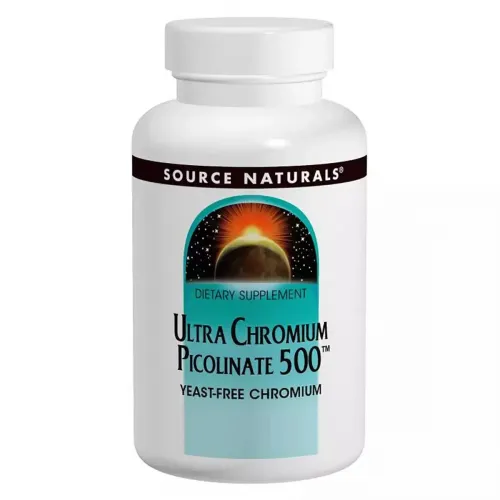 Source Naturals, Ультра хром піколінат, 500 мкг, 60 таблеток 