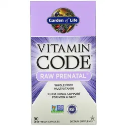 Garden of Life, Vitamin Code, RAW Prenatal, 90 вегетаріанських капсул